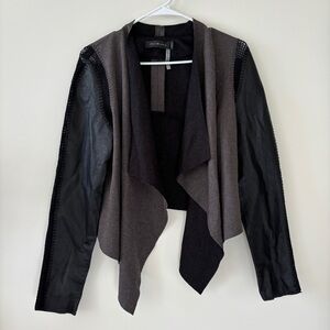 Stella & Jamie Leather Sleeve Rio Jacket -like new